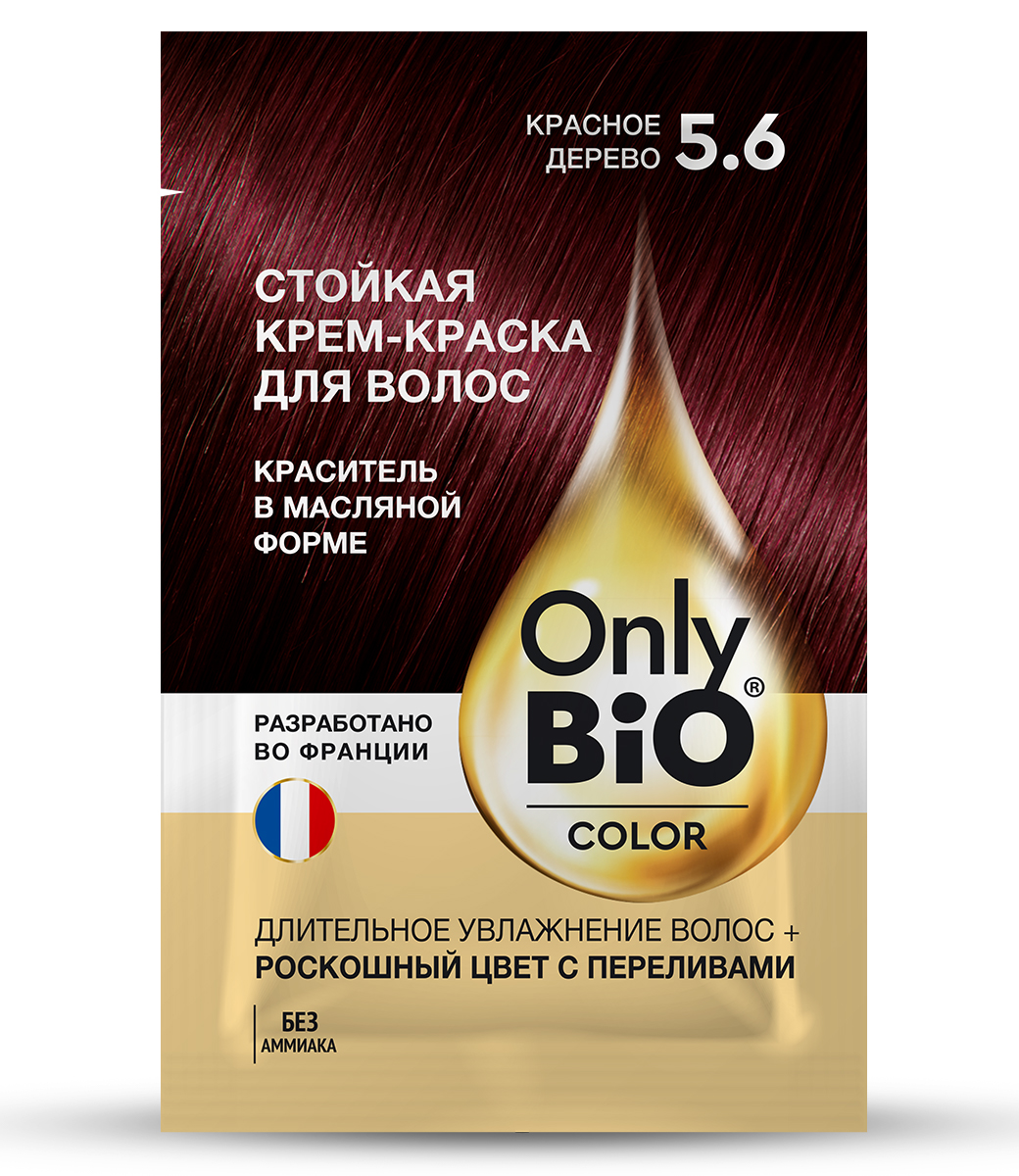 картинка Only Bio Стойкая крем-краска для волос Тон 5.6 Красное дерево