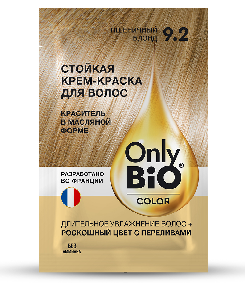 картинка Only Bio Стойкая крем-краска для волос Тон 9.2 Пшеничный блонд
