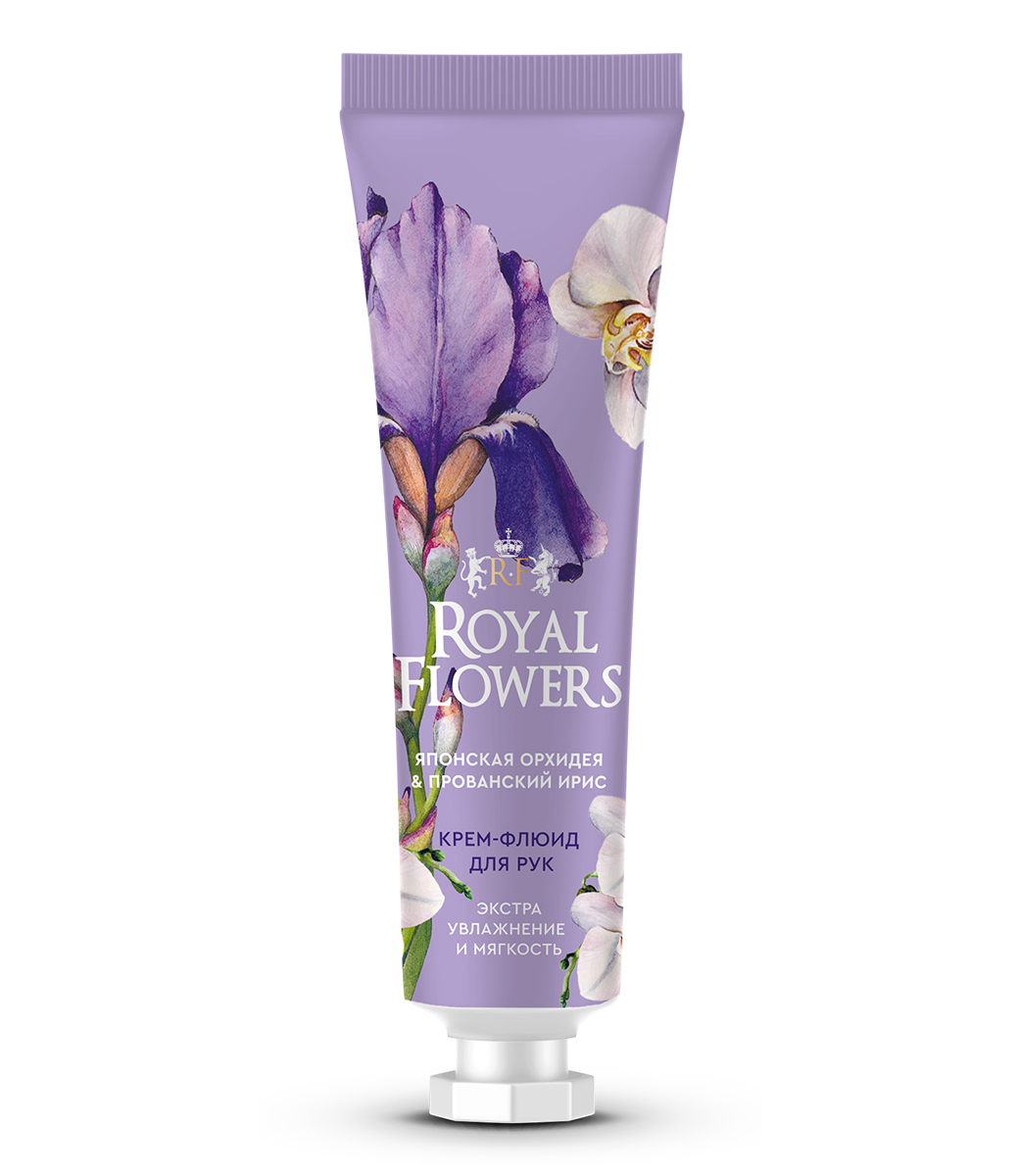 картинка Royal Flowers крем-флюид для рук Экстра увлажнение и мягкость