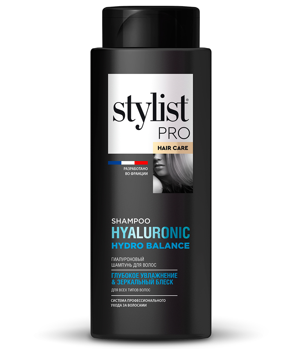 картинка Stylist Pro Hair Care Гиалуроновый шампунь для волос Глубокое увлажнение & зеркальный блеск