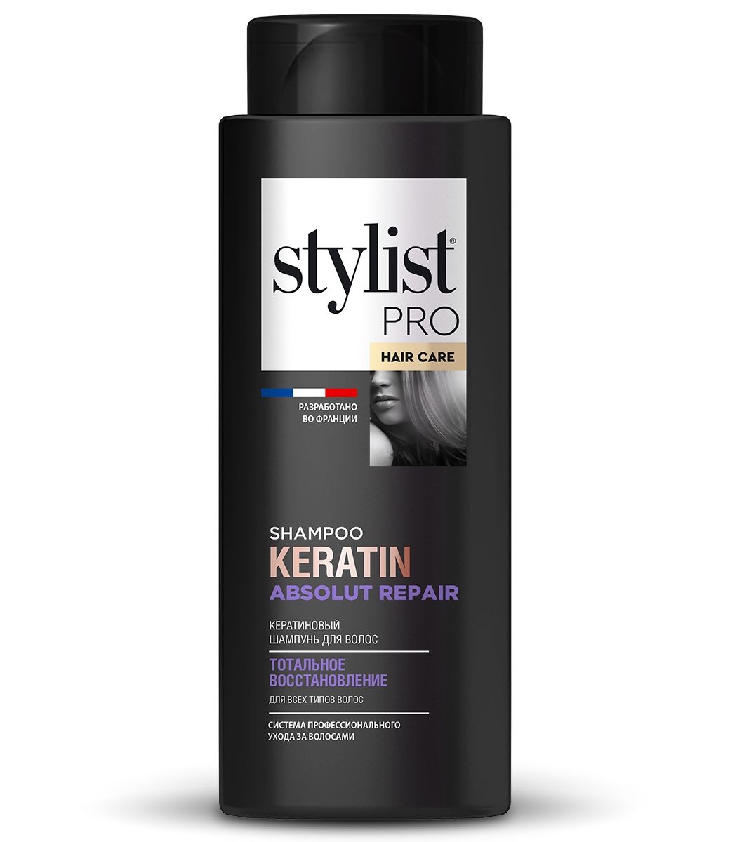 картинка Stylist Pro Hair Care Кератиновый шампунь для волос Тотальное восстановление
